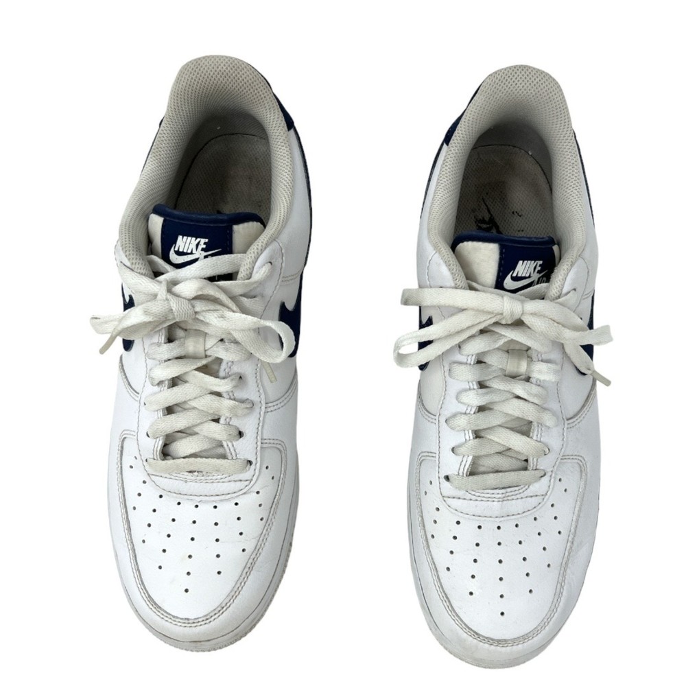 Nike sneakers Air Force 1 Low White 10 mens 2020 CJ1607-100 midnight navy shoes - Picture 2 of 11